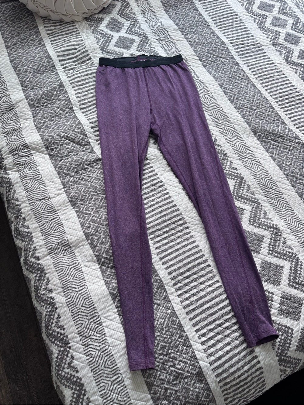Mammut Polartec Thermal Base Layer Leggings - Purple Heather, Size Small